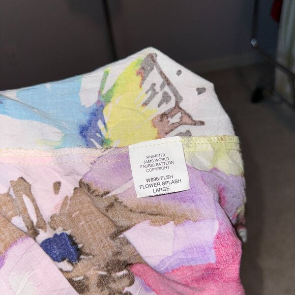 Jams World Flower Splash Wrap Skirt Size Large Made Hawaii Colorful Floral - Picture 3 of 6